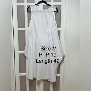 Dalin White Cotton Poplin Balloon Pocket Dress Minimalist Oversized M NWT